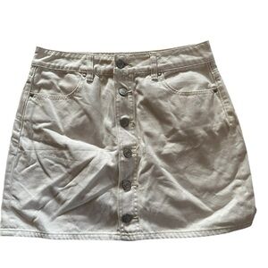 Pacsun Cream Button-Up Skirt